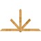 Ekena Millwork Kennewick Rough Sawn Timber Gable Bracket, Western Red Cedar, 108"W x 58"H x 2"D x 6"F, 13/12 Pitch GBW108X58X0206KEN00RWR - alternate 1